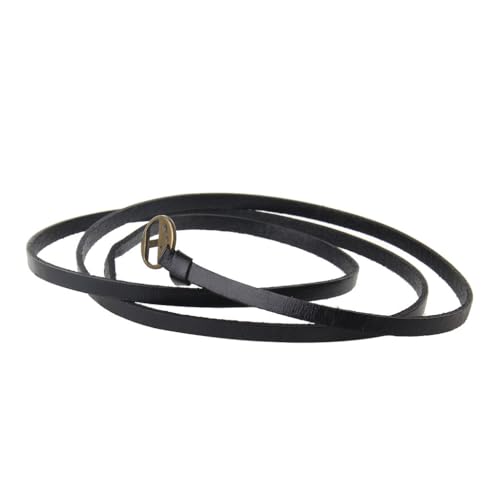 JAOYU Punk Leather Cuff Bracelet Goth Leather Wristband Rock Bracelet Biker Bracelet for Men Leather Armband Black Handmade Jewelry - color: Punk Wrap Bracelet