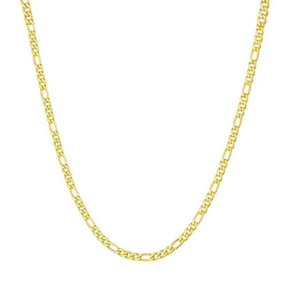 Stainless Steel Figaro Link Chain Necklace For Men Women, 3mm 4mm 5mm 7mm Width, 18k Gold Plated 18 20 22 24 Inch Figaro Chain, No Tarnish Durable Waterproof Jewelry - color: 4MM Gold, size: 18inches