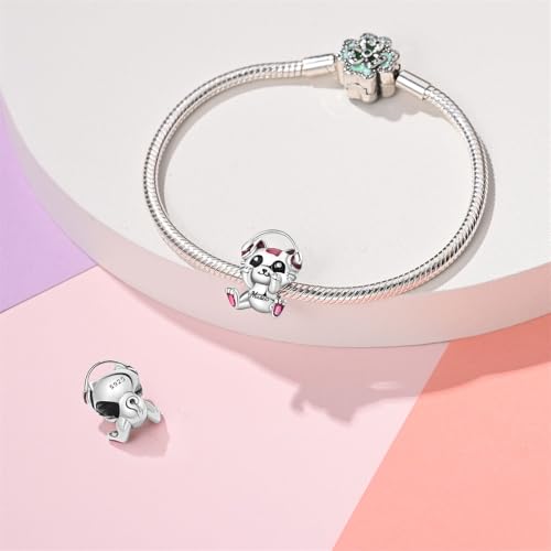 925 Sterling Silver Charms for Bracelets and Necklaces Beads Charms Jewelry Gift for Women - color: Music Cat Charm
