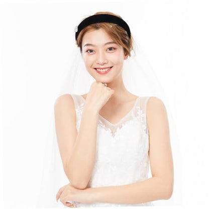SHERCHPRY Velvet Padded Headband for Women Retro Wide Non- Hair Accessory for Face Washing and Outdoor Activities Fashion Headband for Teens and Adults