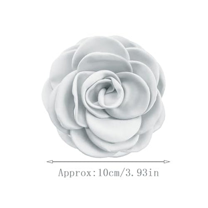 Collar Chain Pin for Men and Women - Hanging Tassel Brooch Lapel Pin for Business Suits - Bar Pin With Long Chain - Gifts - color: L: white flower