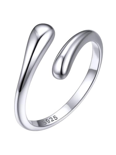 ChicSilver Toe Rings for Women 925 Sterling Silver Adjustable Toe Ring | 925 sterling silver, hypoallergenic for sensitive skin, adjustable open band, summer beach wear gift - color: B: Teardrop(1 pc)