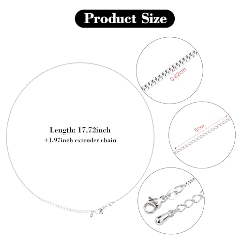 YOUBEIYEE 10 Pack Silver Necklace Set Delicate Square Rolo Chains Bulk | for Women Jewelry Making DIY - color: Silver Box