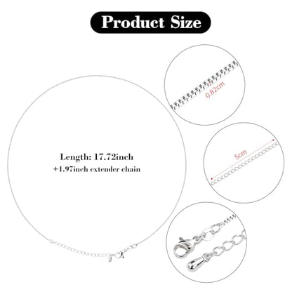 YOUBEIYEE 10 Pack Silver Necklace Set Delicate Square Rolo Chains Bulk | for Women Jewelry Making DIY - color: Silver Box