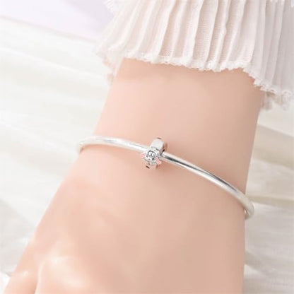 2pcs Stopper Spacer Beads for Pandora Bracelets, Sterling Silver Cross Ladybug Clip Spacer Charms For Bracelet DIY Jewelry Gift - color: Lamp