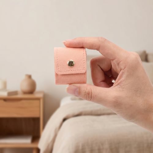 3 Pcs Mini Travel Jewelry Bags: Portable Small Jewelry Organizer Case - Foldable Roll Up Pouch for Rings Earrings Necklaces - Travel Storage Bag for Vacation