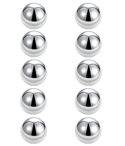 Tornito 10 Pairs Tiny Cartilage Stud Earrings Stainless Steel Small Round CZ Ball Barbell Stud Earrings Tragus Piercing Earring Set for Men Women Screw Flat Back 20G - style: B:10 Pairs,Ball