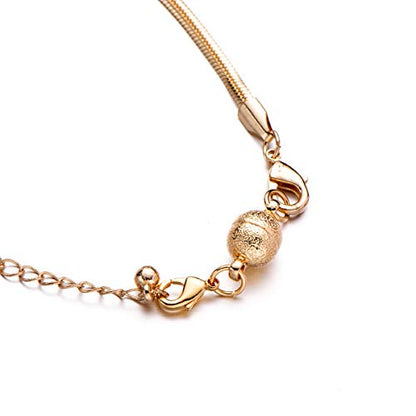 Zpsolution 8mm Ball Magnetic Jewelry Clasp for Necklaces, Bracelets | Magnetic Bead Jewelry Clasps, 8mm Round, Nail Sand Scrub Finish, Magnetic Necklace Clasps And Closures - color: Nail-sand Gold and Silver