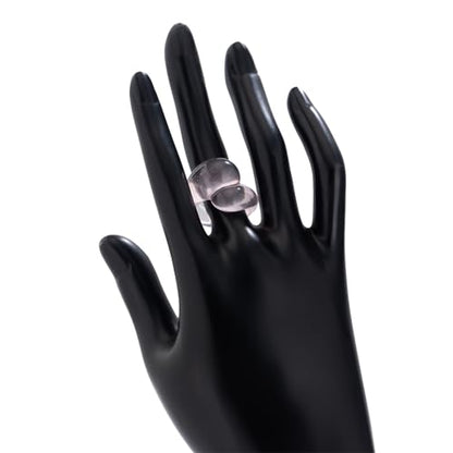 Chunky Resin Twist Stackable Ring for Women,Boho Cute Multicolor Thick Acrylic Statement Ring Trendy Aesthetic Y2k Colorful Knuckle Finger Jewelry - color: Pink