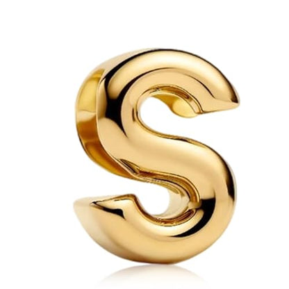 S925 A-Z Bead Charms,Initial Letter Alphabet, 14K Gold Plated, for Bracelet Necklace, Gift for Mothers Nurses Day Graduation Birthday Anniversary, for Girlfriend Family Friend, for Pandora - style: S