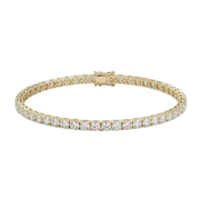 Tennis Bracelet for Women, Cubic Zirconia, Gold or Rhodium, 1.5-3mm | 18K Gold-Plated or Rhodium-Plated Brass, Cubic Zirconia, 1.5-3mm Widths, 6.5-7.5 in, Fade-Resistant, Jewelry Gift Box Ready - color: 2MM | Gold-plated | 6.5 in