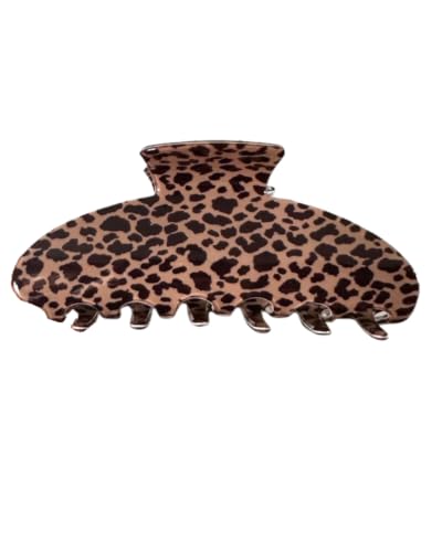 Almere Hair Claw Clip, Striped and Camo Pattern, Women's Hair Accessories for Thick or Thin Hair, 4 inch No-Slip (Leopard Print) - color: Leopard Print