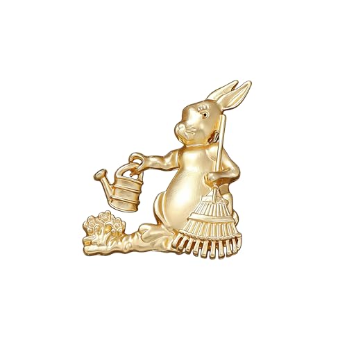 Vintage Golden Easter Rabbit Brooch Pin Badge for Women Man Animal Bunny Brooches Cute Pins Accessory Jewelry Gift for Dress Hat Bag Outfits - color: Style D