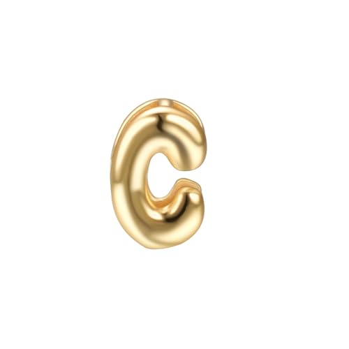 Initial Pendant Gold DIY Name Necklace Accessories Suitable for 1mm Chain - style: Letter-C