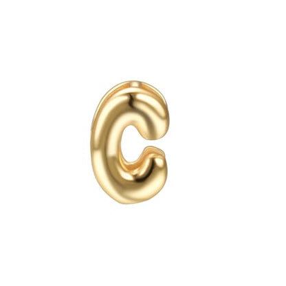Initial Pendant Gold DIY Name Necklace Accessories Suitable for 1mm Chain - style: Letter-C