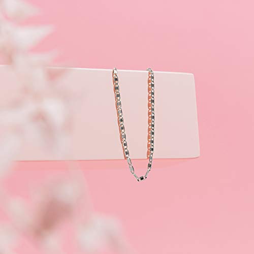 PAVOI 14K Gold Plated Chain Anklets for Women - Minimalist Link Chain Ankle Bracelet - Dainty Gold Anklets for Women - Trendy Summer Beach Jewelry Gifts - Snake, Figaro, Mariner, Paperclip, Beaded - style: Marina