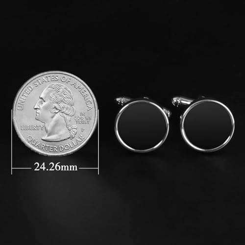 Cufflinks For Men, 316L Stainless Steel Tuxedo Shirt Cuff Links Accessories, Unique Business Groom Wedding Black Silver Gold Jewelry for Son, Father, Husband, Boyfriend
