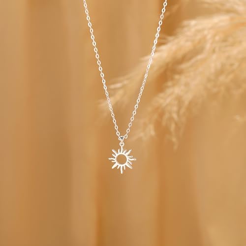 CHESKY Layered Necklaces for Women Trendy, Dainty 14k Gold Plated Pendant Necklace Layering Necklace for Women Non Tarnish Hypoallergenic Sun Gold Necklace Stack Gold Jewelry for Women Gifts - style: Sun-SL