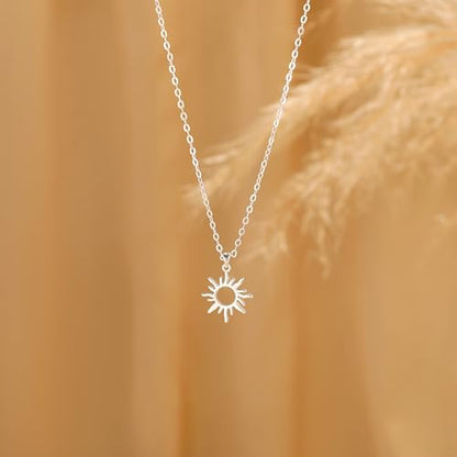 CHESKY Layered Necklaces for Women Trendy, Dainty 14k Gold Plated Pendant Necklace Layering Necklace for Women Non Tarnish Hypoallergenic Sun Gold Necklace Stack Gold Jewelry for Women Gifts - style: Sun-SL