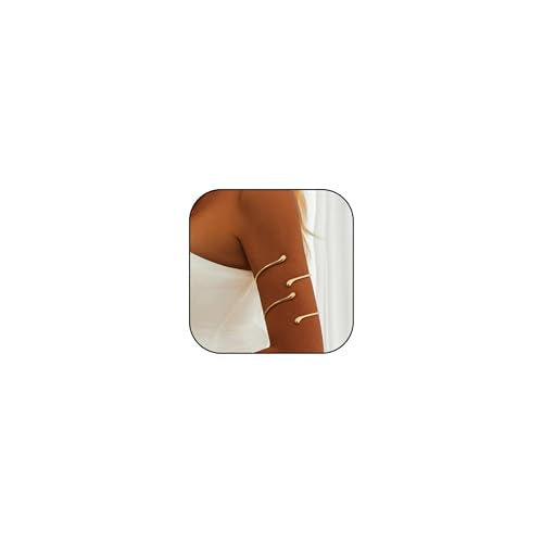 Harry and Henry Arm Cuff Gold Upper Arm Jewelry for Women Adjustable Open Cuff Bangle Bracelets Armband Jewelry Summer Outfits for Women 2026 - color: A：2pcs Teardrop Arm Cuff
