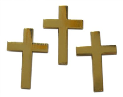 Novel Merk Christian Cross Icon Religious Lapel Pin, Hat Pin & Tie Tack Set with Clutch Back - style: 3 Cross