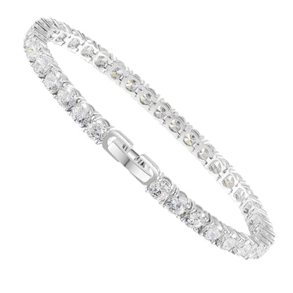 Kose Tennis Bracelet for Women | 4MM/5MM Cubic Zirconia | 18K Gold/White Gold Plated Classic Bracelet | Size 6/6.5/7 inches - color: 4MM-white gold, size: 7.5inch
