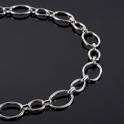 UMAOKANG 2 Meters Stainless Steel Jewelry Making Chains Bulk on Spool Oval Link Chain DIY Decorative Chain - color: Oval Silver