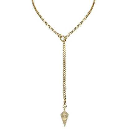 18K Gold Plated Knight's Shield Slip Chain for Women - color: 18KGold-Plated, size: 27''