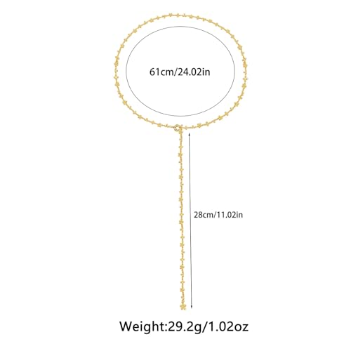 Elegant Gold Plated Y-Shaped Lariat Necklace for Women,Drop Pendant Choker, Fashion Y2K Jewelry Gift for Her