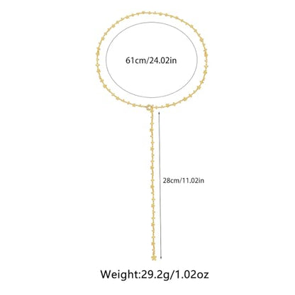 Elegant Gold Plated Y-Shaped Lariat Necklace for Women,Drop Pendant Choker, Fashion Y2K Jewelry Gift for Her