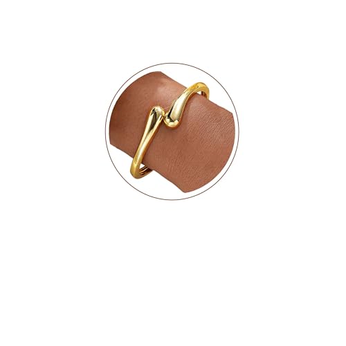 Gold Bracelets for Women Trendy Silver Bangle Cuff Bracelet Jewelry Gifts | Adjustable Size, 14K Gold Plated Chunky Bracelet - color: Gold