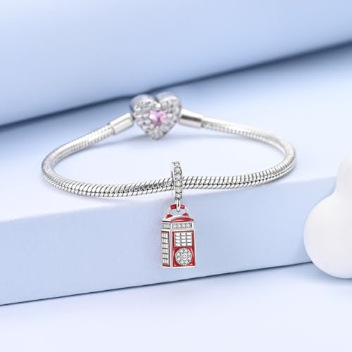 14K Gold Plated Charms for Bracelets Necklace Star Moon Cross Beads Woman | 925 Sterling Silver Charms Butterfly Cute Cat Dog Evil Eye Lucky Bracelet Beads Aesthetic Peandant Jewelry Gift for Mom - color: red 1