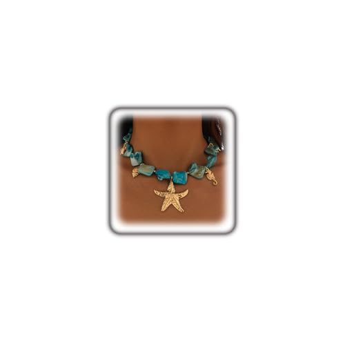 Boho Chunky Shell Necklace for Women Baroque Pearl Pendant Necklaces Irregular Shell Beaded Choker Necklace Trendy Vacation Jewelry Accessories - color: Blue2