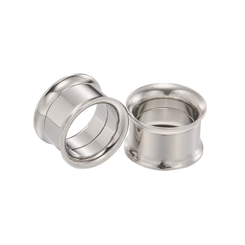 B BodyPJ Sparkles 6 Pairs Ear Gauges Plugs Tunnel Expanders Set,Mix Different Material,Piercing Jewelry - size: 22mm(7/8")