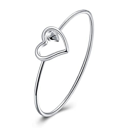 925 Sterling Silver Bracelet Plated Cuff Bangle Bracelet Fashionable Multi-layer Cross Wire Bangle Bracelet Open Adjustable Wide Cuff Bracelet for Teen Girls Fashion Jewelry - color: silver A