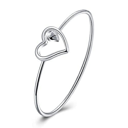 925 Sterling Silver Bracelet Plated Cuff Bangle Bracelet Fashionable Multi-layer Cross Wire Bangle Bracelet Open Adjustable Wide Cuff Bracelet for Teen Girls Fashion Jewelry - color: silver A