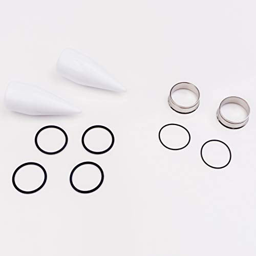 32 PCS 00G - 24mm Ear Taper Kit Gauge Stretching Kit | Hypoallergenic surgical Stainless steel Tapers Tunnels Plugs, body piercing jewelry for women and men - color: White