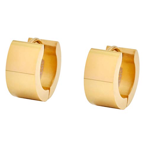 Small Hoop Huggie Earrings For Mens Womens - color: Gold