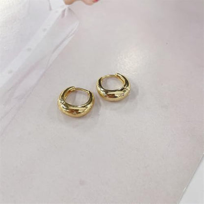 Danity CZ Star Teardrop Small Hoop Earrings for Women 14k Gold/Silver Plated Chunky Crystal Cubic Zirconia Oval Thick Huggie Hoops Hypoallergenic Fashion Trendy Jewelry - color: Gold