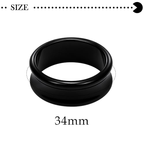 6G-50mm Acrylic Thin Black Gauges for Ear lightweight Tunnels Black Double Flared Ear Flesh Plugs Tunnels Earrings for Women Men - color: 34mm = 1 5/16 inch = 1.34 inch