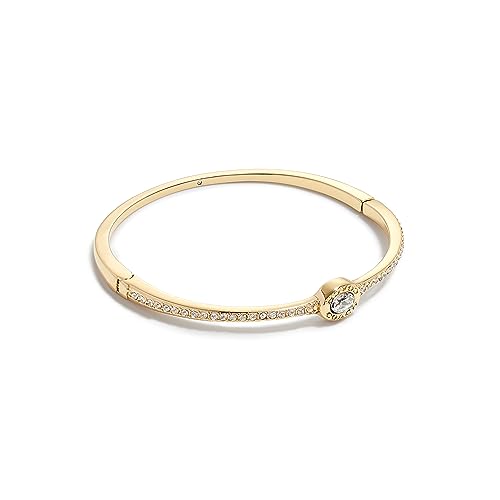COACH Signature Logo Pave Hinged Bangle Bracelet - color: Crystal 1