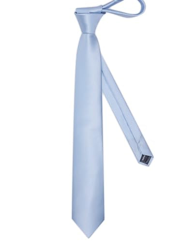 Solid Color Tie and Pocket Square with Tie Clip Lapel Pin Silk Formal Necktie Set Wedding Formal - color: Baby Blue