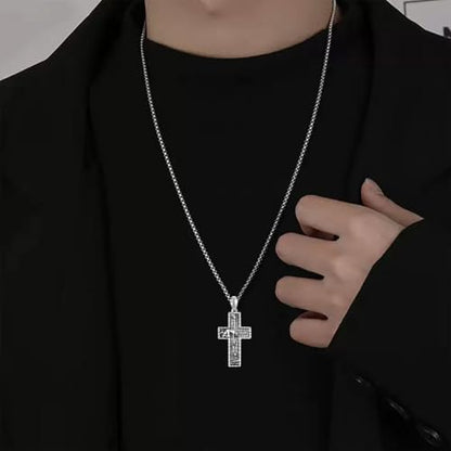 Cross Necklace for Men Women 925 Sterling Silver Cross Pendant Necklace Christian Religious Jewelry Gifts for Anniversary - color: 22-Jesus Cross
