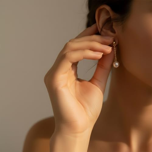Gold Jewelry Sets for Women, Gold Pearl Dangle Earrings Bracelets Necklaces Set, Women's Jewelry Gifts for Women Wife - style: Gold Pearl Necklace Set-3PCS