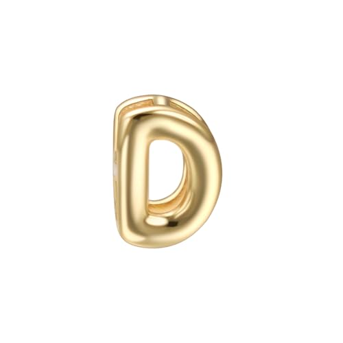 Initial Pendant Gold DIY Name Necklace Accessories Suitable for 1mm Chain - style: Letter-D