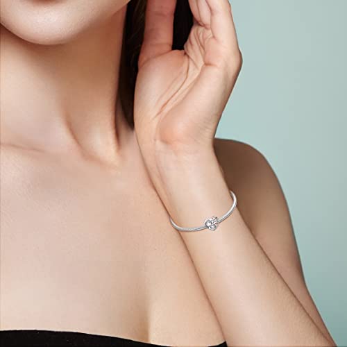 14K Gold Plated Charms for Bracelets Necklace Star Moon Cross Beads Woman | 925 Sterling Silver Charms Butterfly Cute Cat Dog Evil Eye Lucky Bracelet Beads Aesthetic Peandant Jewelry Gift for Mom - color: love mom charm