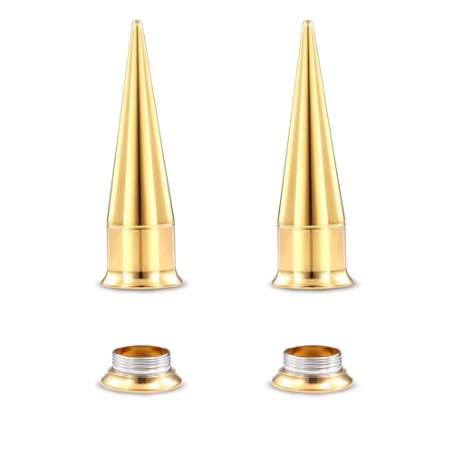 Piercing Taper Stretching 2 in 1 Ear Tunnel Gauges Stretcher Stainless Steel Internally Threaded Plugs Gauge for Ears Women Men 1G 7mm - color: Gold, size: 9mm