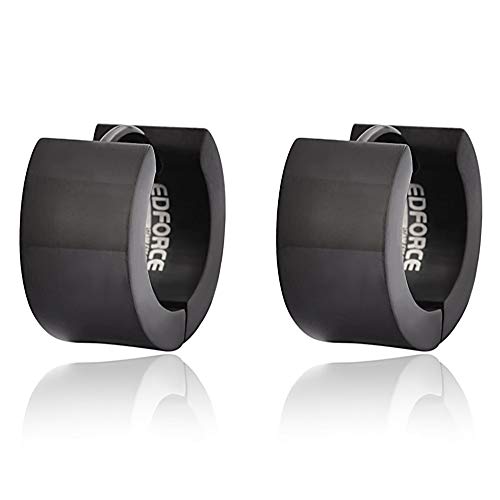 Small Hoop Huggie Earrings For Mens Womens - color: Black