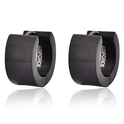 Small Hoop Huggie Earrings For Mens Womens - color: Black