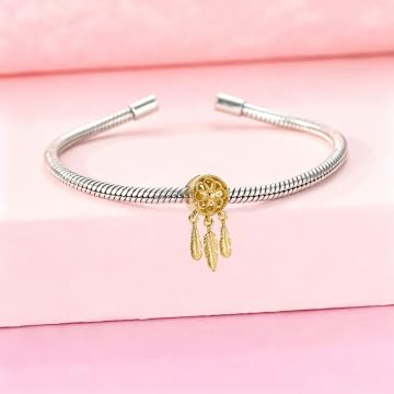 925 Sterling Silver Charms Pendants Mom Heart Dog koi fish Sea Turtle Football Charms for bracelet Pendants Beads Mom Sister Wife Family, Friends, Birthday gifts - style: Dreamcatcher Pendant
